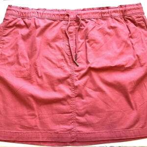 NWT CROFT & BARROW Women Drawstring Pockets Elastic Waist Pink Skirt Plus Sz 2X